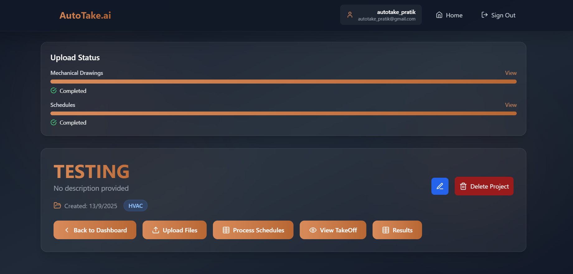 AutoTakeoff AI Content Generation Interface